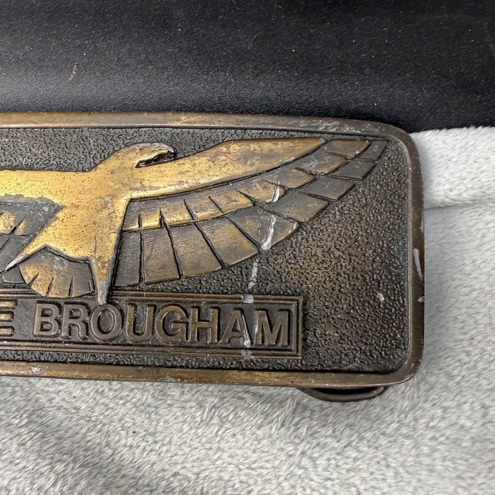 Vintage Case Eagle Brougham Belt Buckle Gold International Harvester Spec Cast